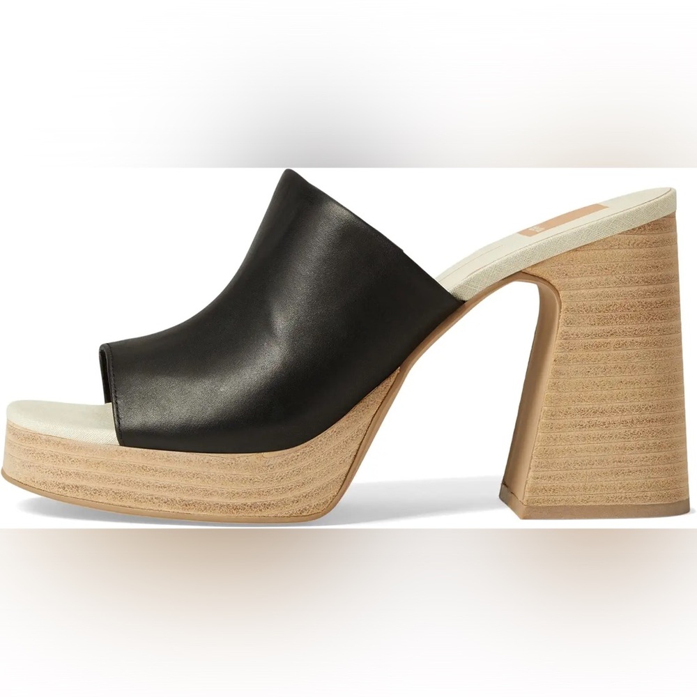 Dolce Vita (Lukas) 
Women's Black and Tan Block Heel Mules